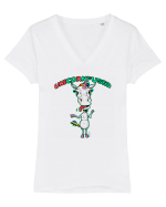 uniCOrNFUSED Tricou mânecă scurtă guler V Damă Evoker
