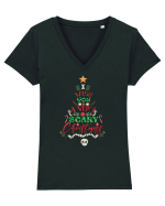 I Wish You A Very Scary Christmas Tricou mânecă scurtă guler V Damă Evoker