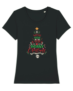 I Wish You A Very Scary Christmas Tricou mânecă scurtă guler larg fitted Damă Expresser
