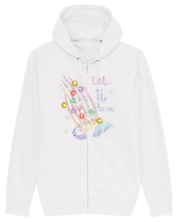 Let It Snow Skeleton Hands White