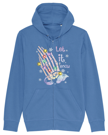 Let It Snow Skeleton Hands Bright Blue