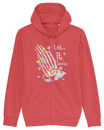 Let It Snow Skeleton Hands Carmine Red
