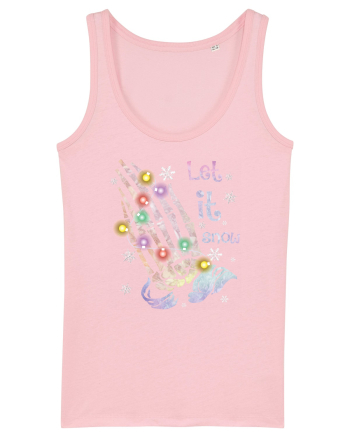 Let It Snow Skeleton Hands Cotton Pink