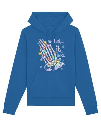 Let It Snow Skeleton Hands Royal Blue