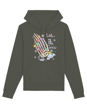 Let It Snow Skeleton Hands Khaki