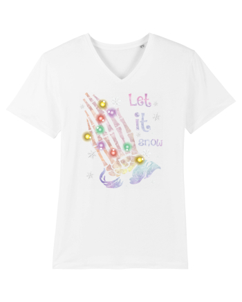 Let It Snow Skeleton Hands White
