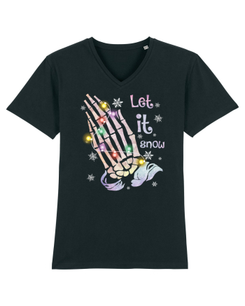 Let It Snow Skeleton Hands Black