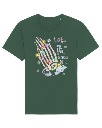 Let It Snow Skeleton Hands Bottle Green