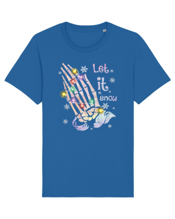 Let It Snow Skeleton Hands Royal Blue