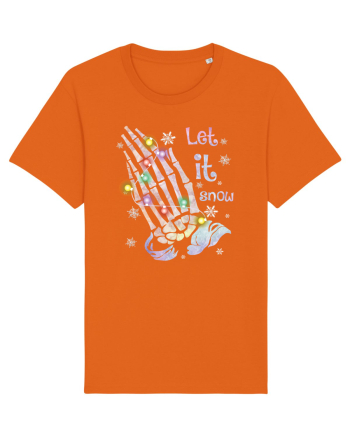 Let It Snow Skeleton Hands Bright Orange