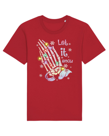 Let It Snow Skeleton Hands Red