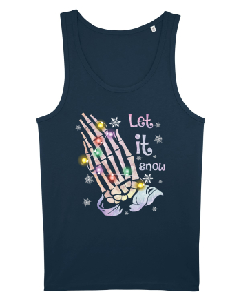 Let It Snow Skeleton Hands Navy