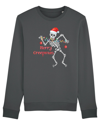 Merry Creepmas Skeleton Christmas Anthracite