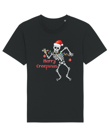 Merry Creepmas Skeleton Christmas Black