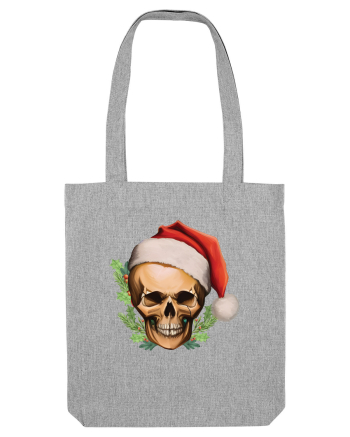 Santa Skull Christmas Heather Grey