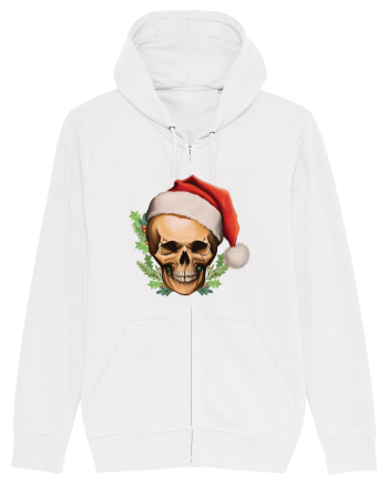 Santa Skull Christmas White