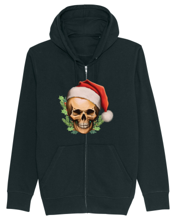 Santa Skull Christmas Black