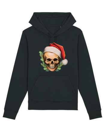 Santa Skull Christmas Black