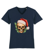 Santa Skull Christmas Tricou mânecă scurtă guler V Bărbat Presenter