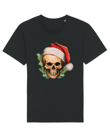 Santa Skull Christmas Black