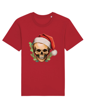 Santa Skull Christmas Red