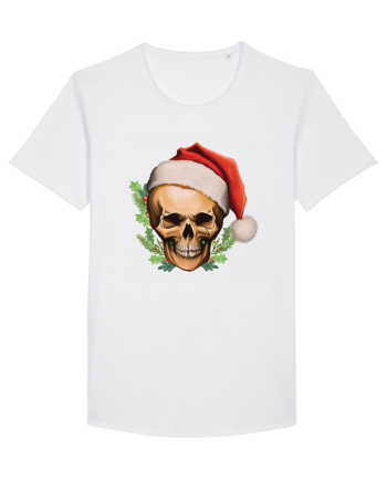 Santa Skull Christmas White