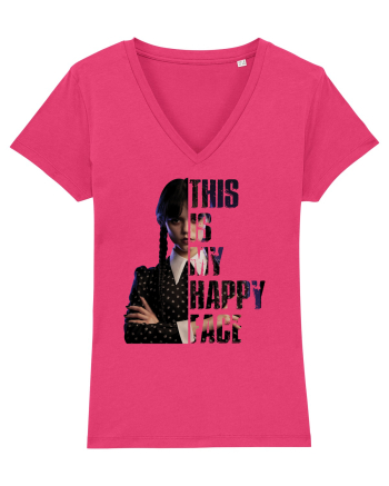 This Is My Happy Face Wednesday Addams Raspberry
