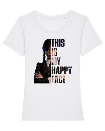 This Is My Happy Face Wednesday Addams White