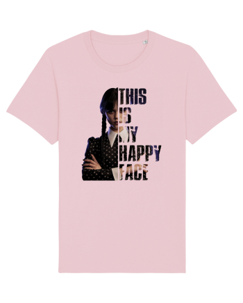 This Is My Happy Face Wednesday Addams Cotton Pink