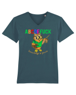 abcdeFUCK - cunoasterea inseamna putere Tricou mânecă scurtă guler V Bărbat Presenter