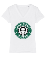 Dark Roast Coffe by Wednesday Tricou mânecă scurtă guler V Damă Evoker