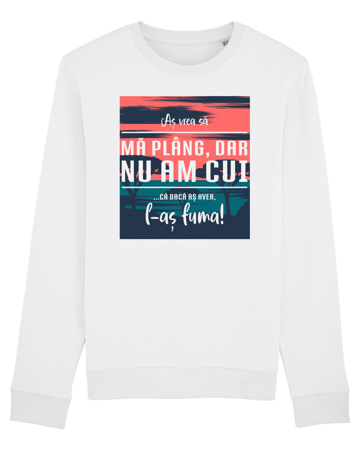 Bluză mânecă lungă Unisex Rise White