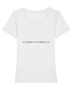 we young but we stressing like we 40 Tricou mânecă scurtă guler larg fitted Damă Expresser