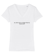 my dark circles are bigger than my friend circle Tricou mânecă scurtă guler V Damă Evoker