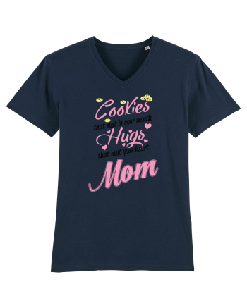 Mom cookies and hugs French Navy