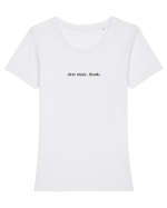 dear music, thanks Tricou mânecă scurtă guler larg fitted Damă Expresser