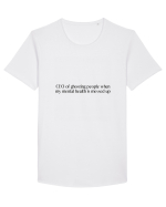 ceo of ghosting people when my mental... Tricou mânecă scurtă guler larg Bărbat Skater