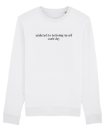 addiscted to bettering myself each day Bluză mânecă lungă Unisex Rise