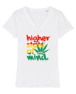 Higher state of mind Tricou mânecă scurtă guler V Damă Evoker