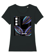 love 7 Tricou mânecă scurtă guler larg fitted Damă Expresser