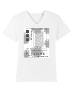 love 7 Tricou mânecă scurtă guler V Bărbat Presenter