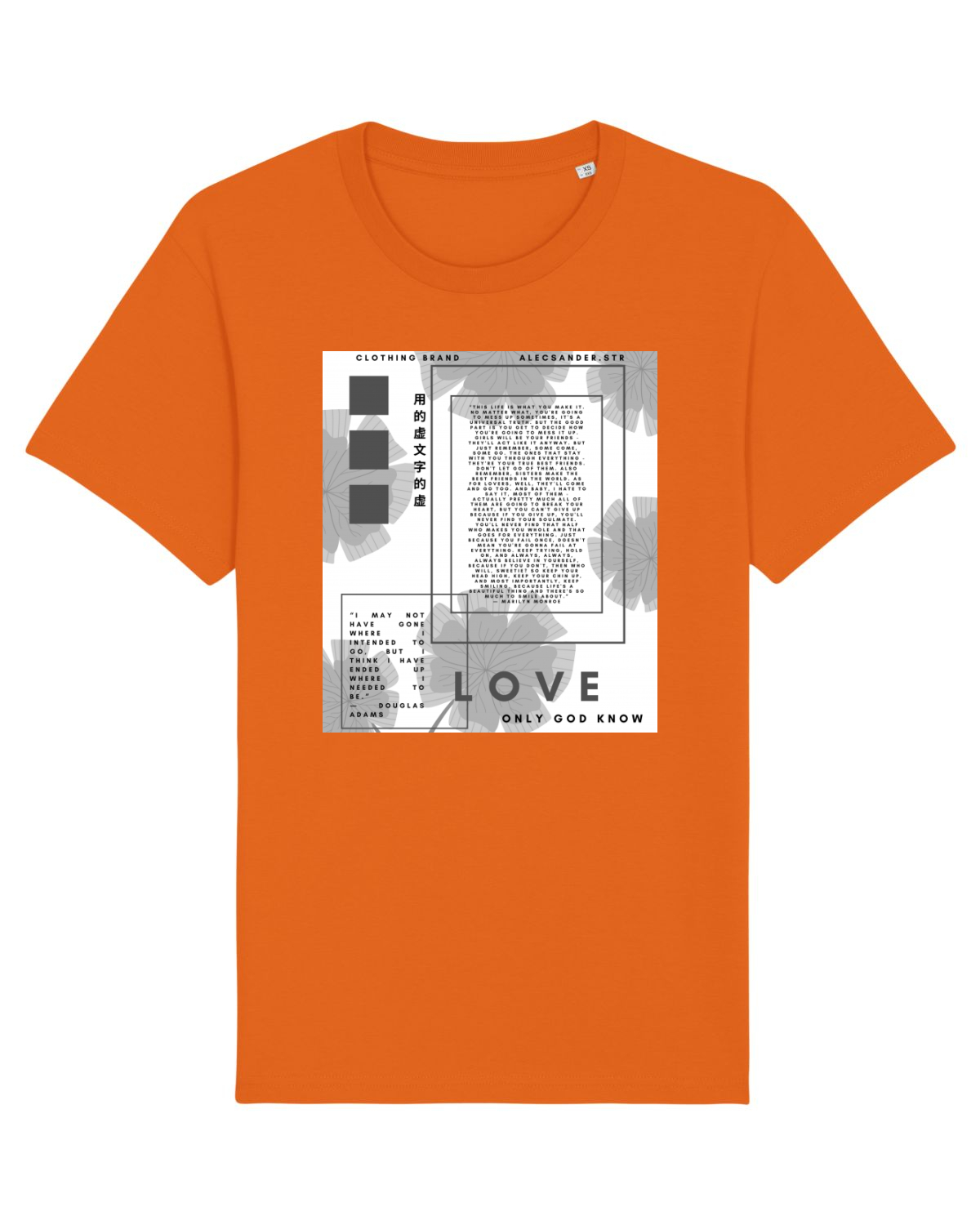 Tricou mânecă scurtă Unisex Rocker Bright Orange