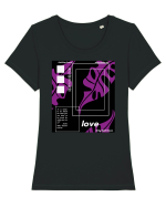 love 8 Tricou mânecă scurtă guler larg fitted Damă Expresser