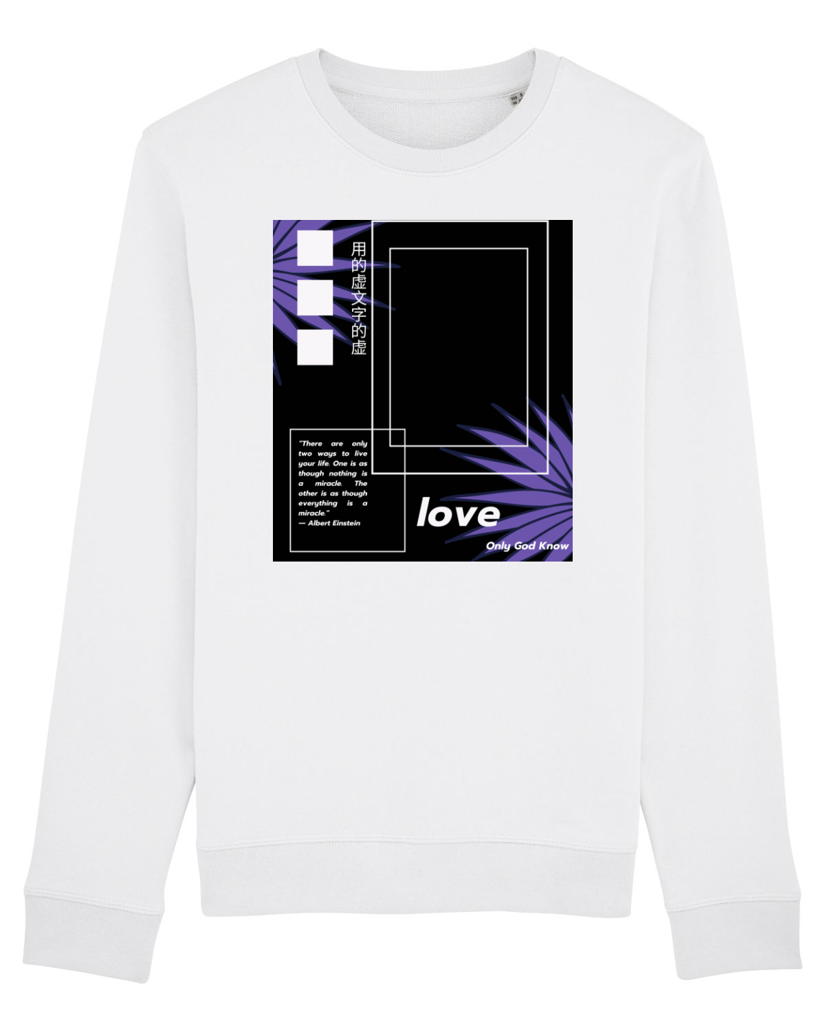 Bluză mânecă lungă Unisex Rise White