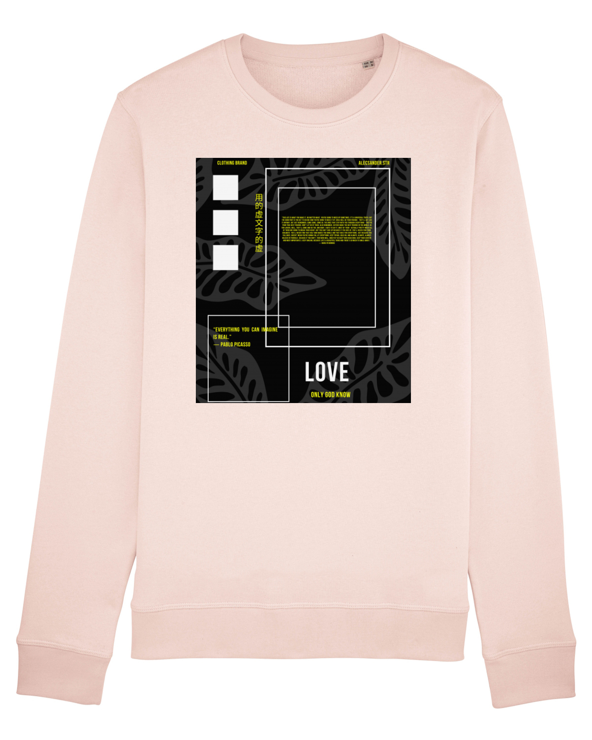 Bluză mânecă lungă Unisex Rise Candy Pink