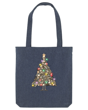 Skulls Christmas Tree Midnight Blue
