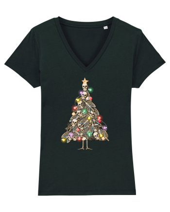 Skulls Christmas Tree Black