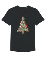 Skulls Christmas Tree Tricou mânecă scurtă guler larg Bărbat Skater