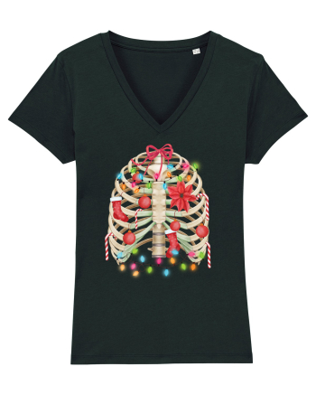 Skeleton Ribs Christmas Tree Black