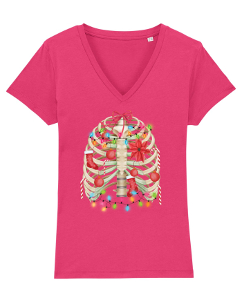 Skeleton Ribs Christmas Tree Raspberry